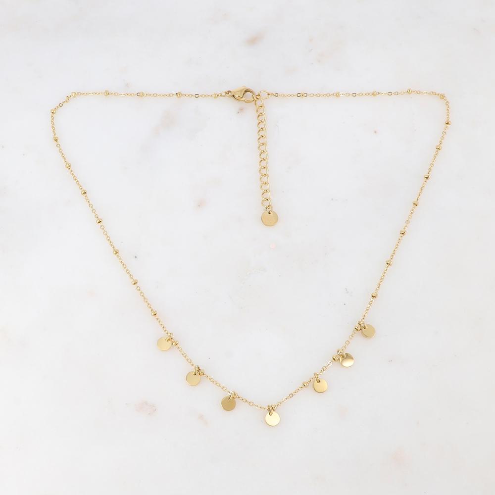 Collier doré avec pampilles 38+5 cm
