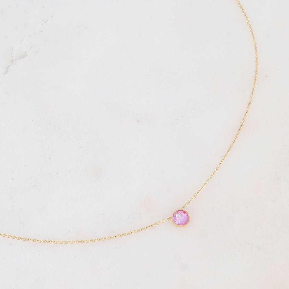 Collier orné de cristal de Swarovski® PP20 - Lotus pink delite
