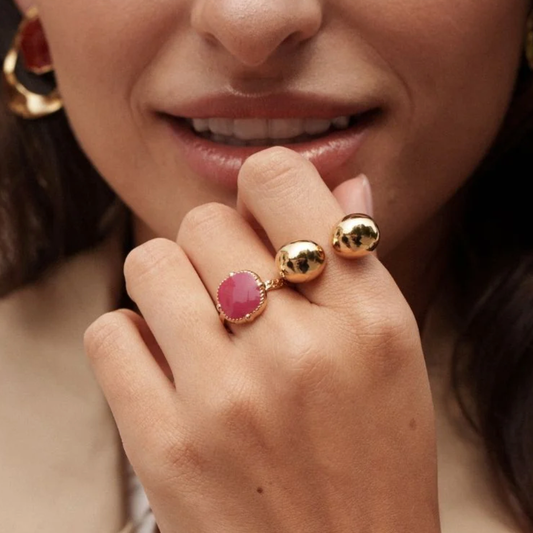 Bague réglable avec effet miroir
