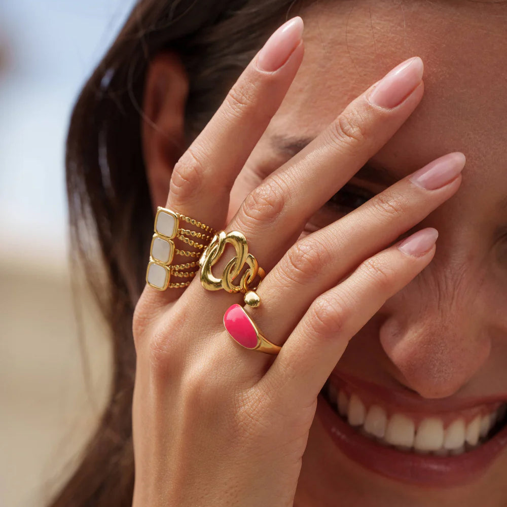Bague fine avec maille plate