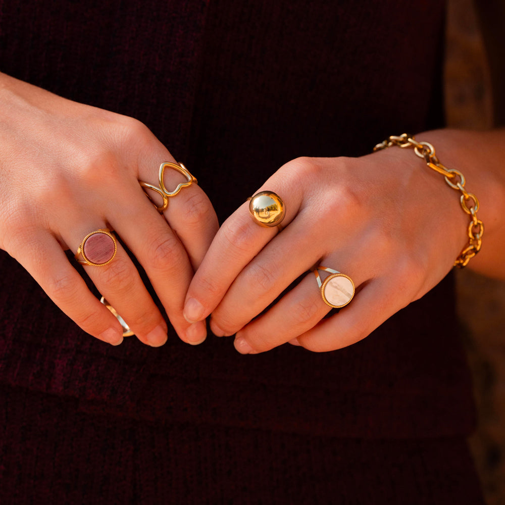 Bague multi-cœur