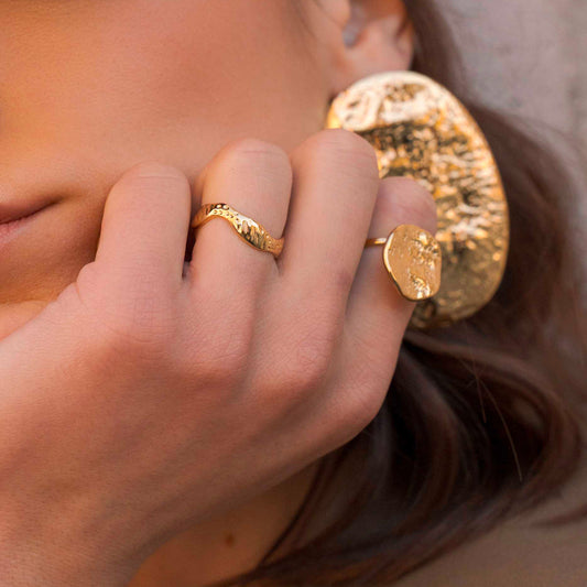 Bague martelée