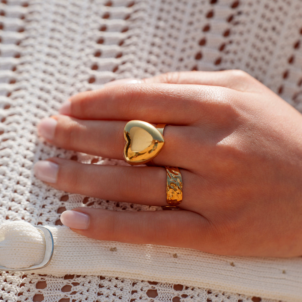 Bague texturée