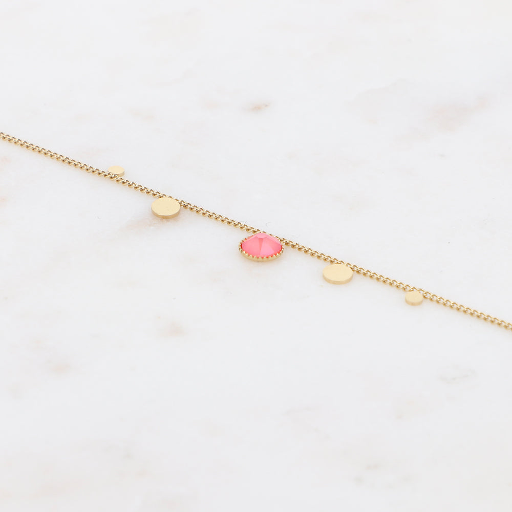 Bracelet - orné de cristaux de Swarovski® PP20 - Light coral