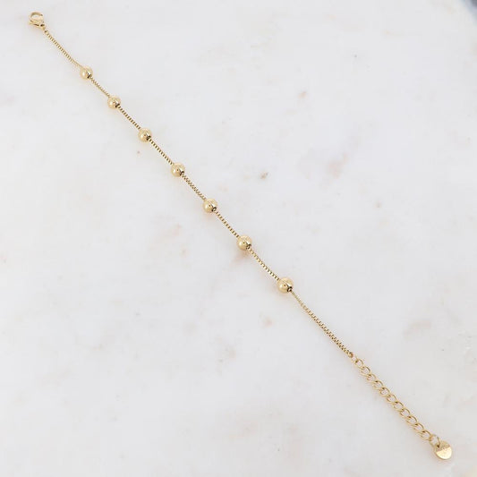 Bracelet avec 7 boules lisses