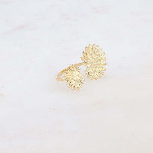 Bague double feuillage