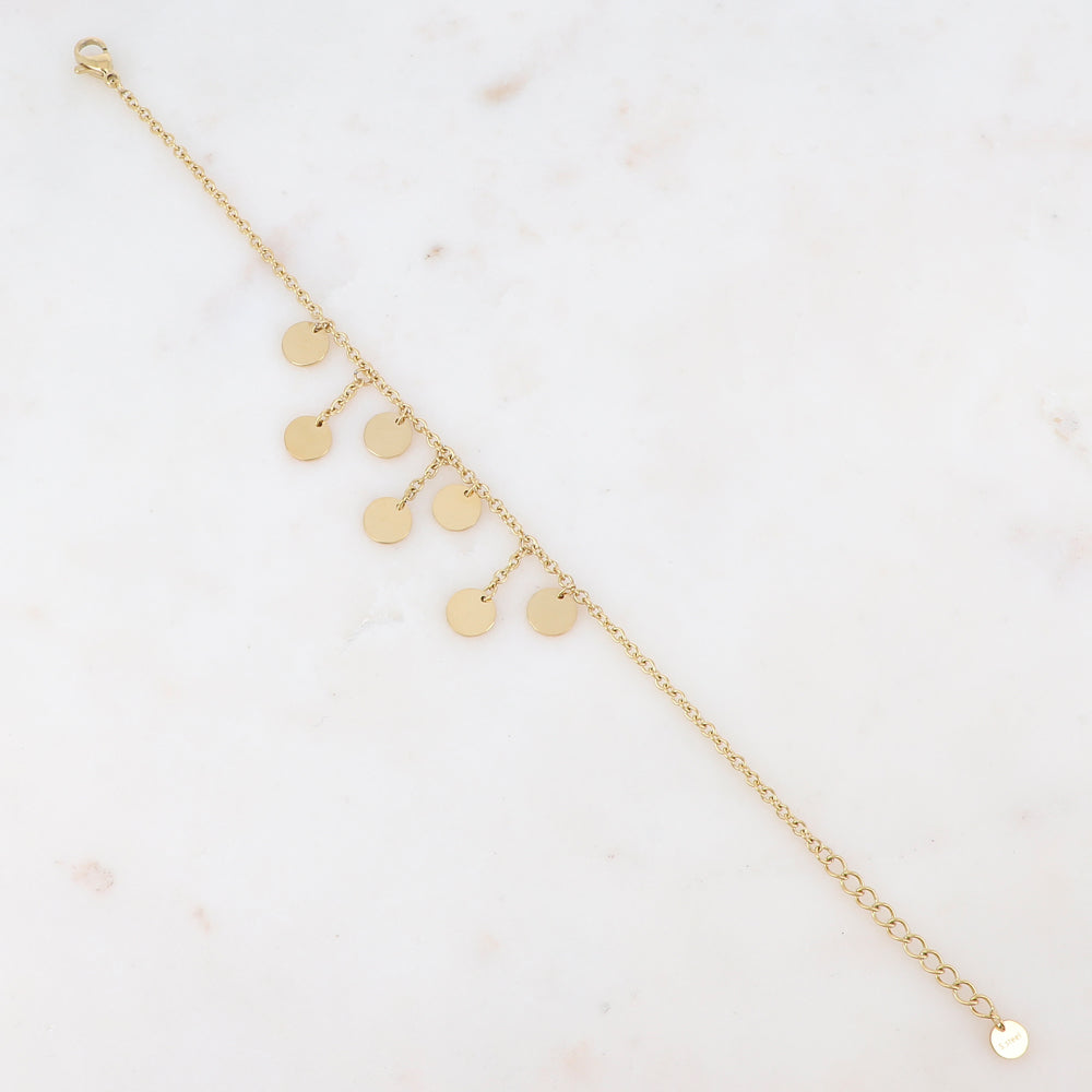 Bracelet avec pampilles rondes