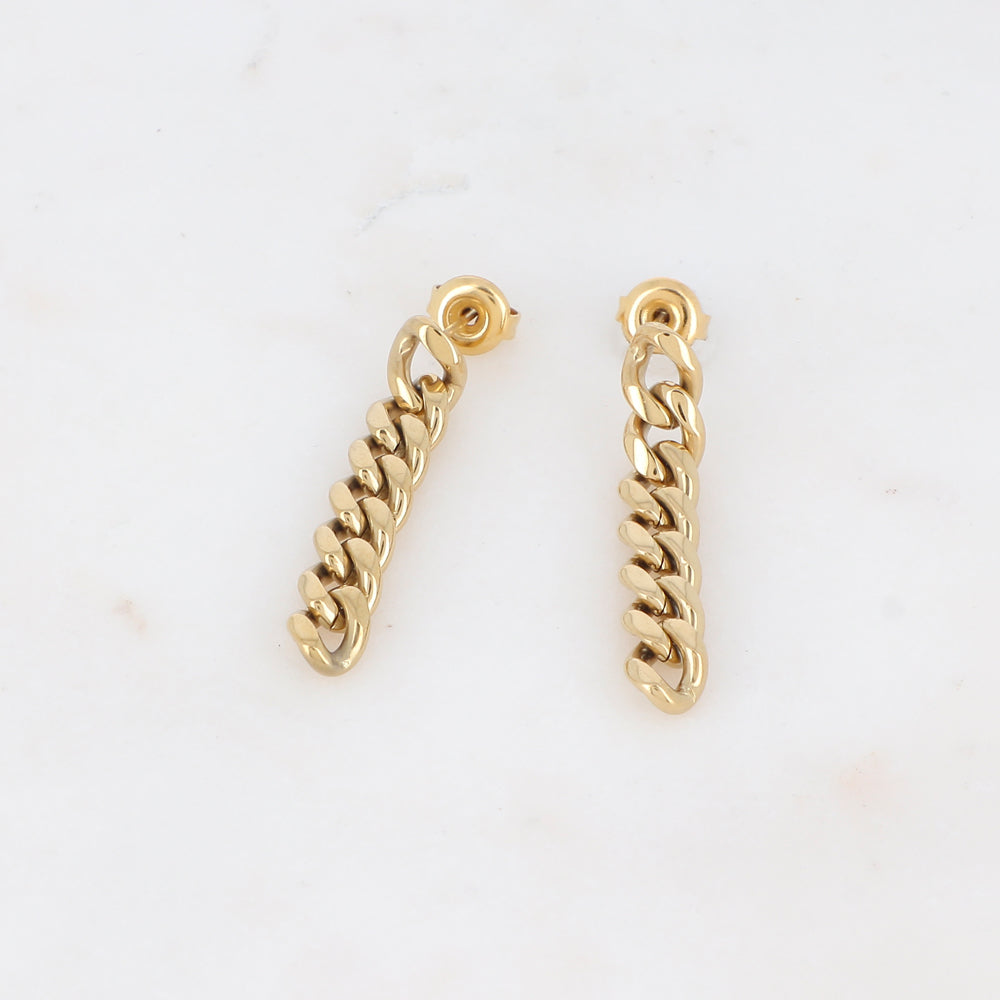 B.O à puce pendantes en maille 0,6 x 3,5cm