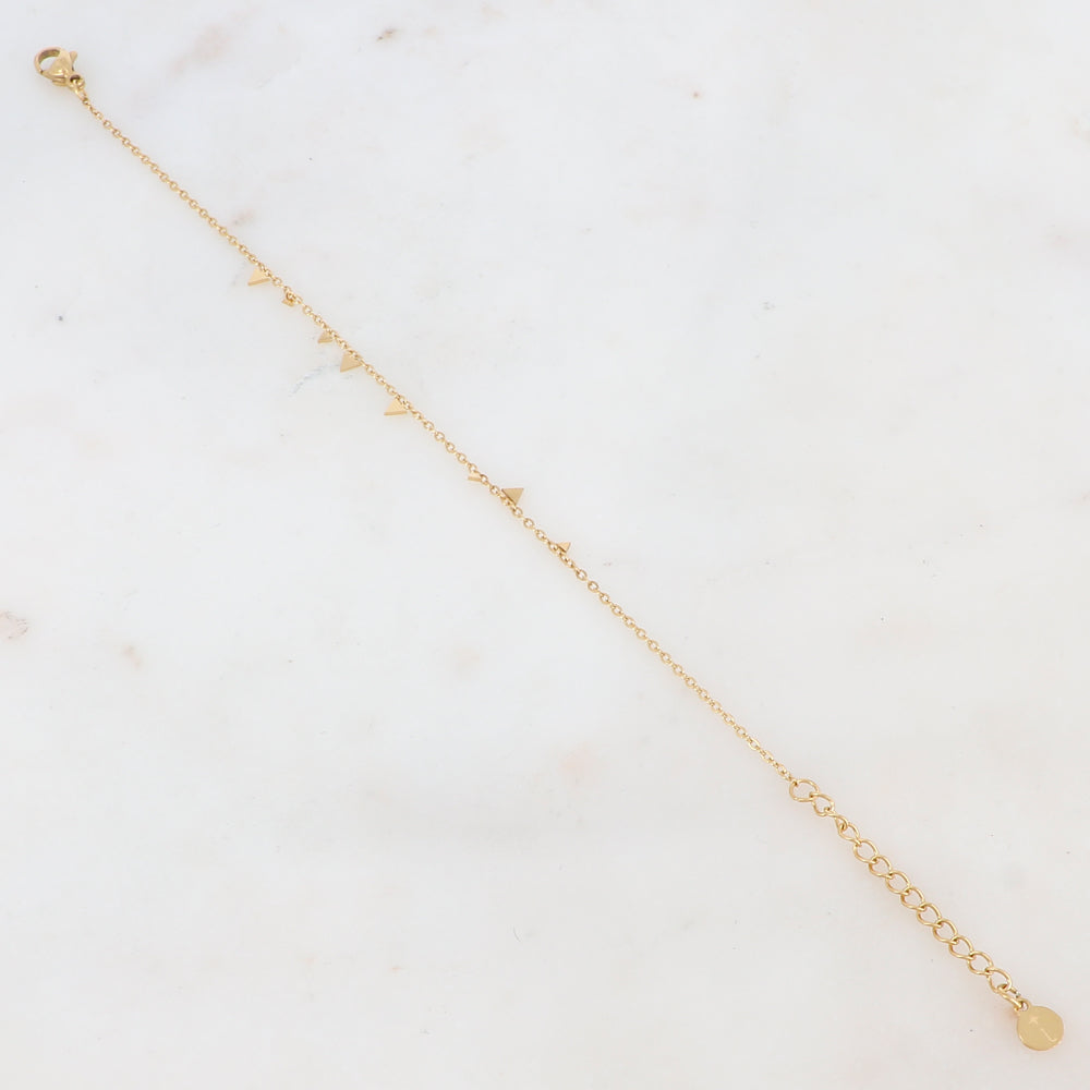 Bracelet avec guirlande de triangles