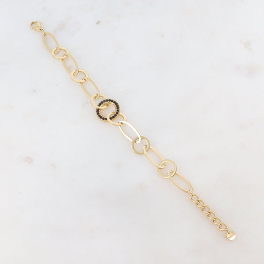 Bracelet maille avec strass