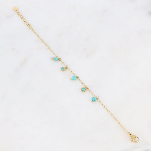 Bracelet avec pierres naturelles et strass