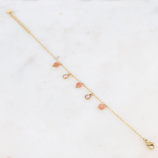 Bracelet avec pierres naturelles et strass