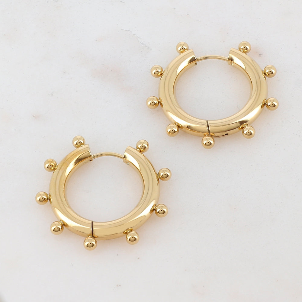 Créoles avec 9 boules (2.5CM)