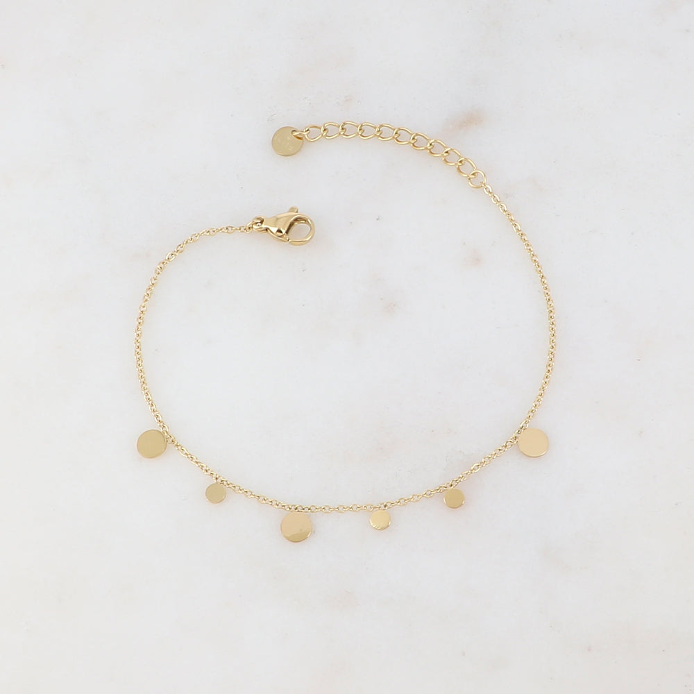 Bracelet avec pampilles rondes