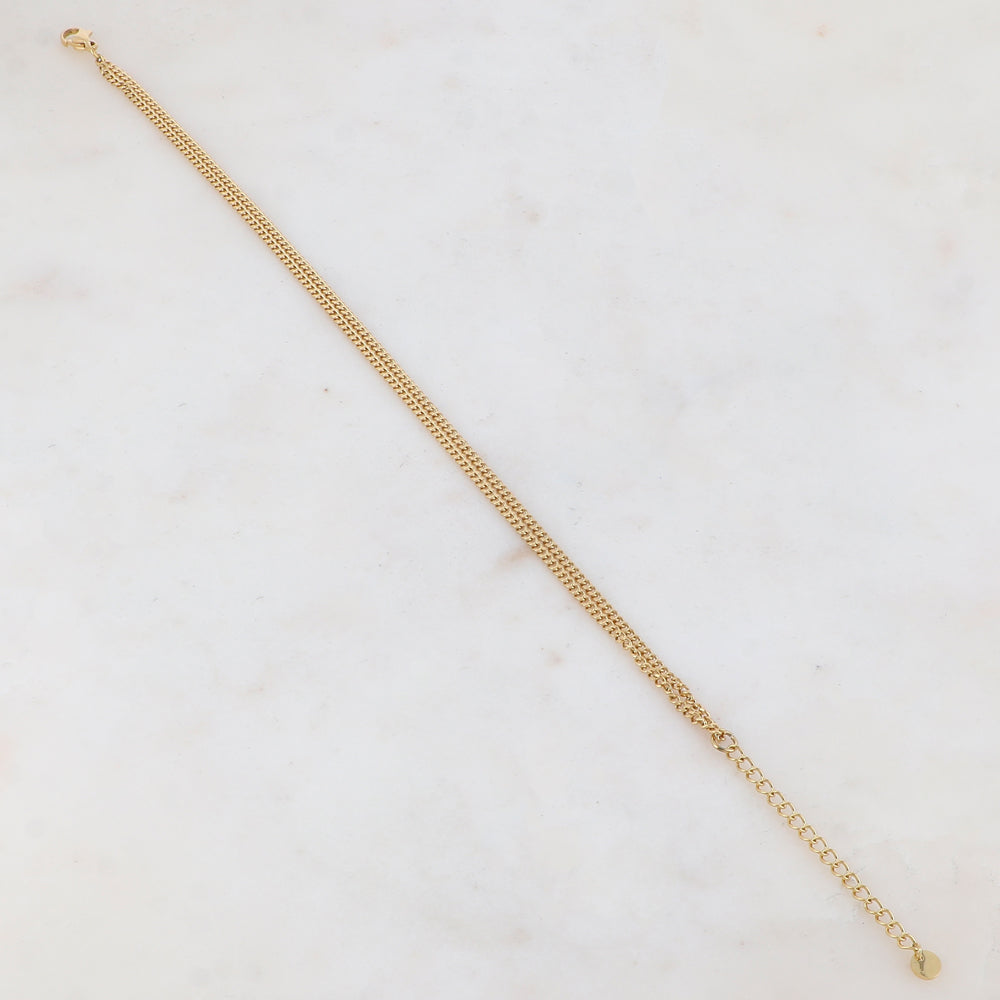 Chaîne de cheville 2 rangs (22.5+5CM)