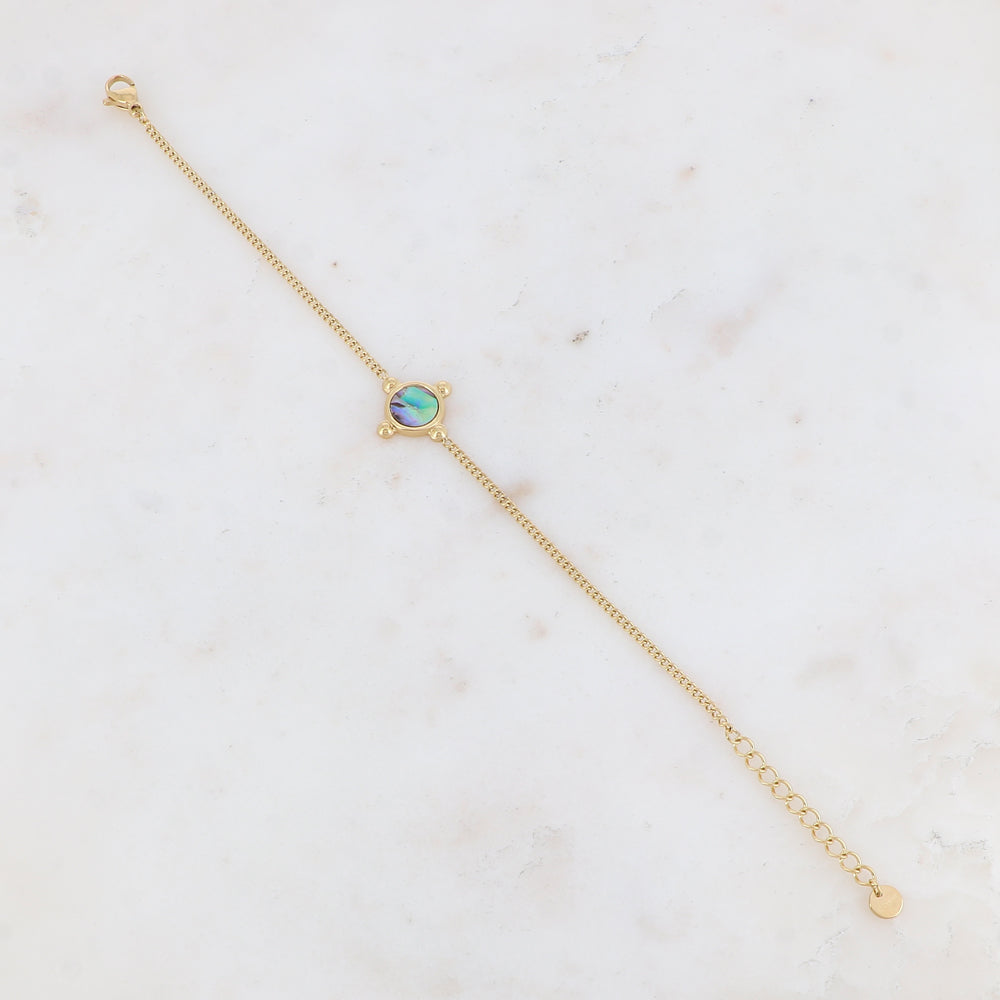 Bracelet avec pampille ornée de nacre, feuille de nacre