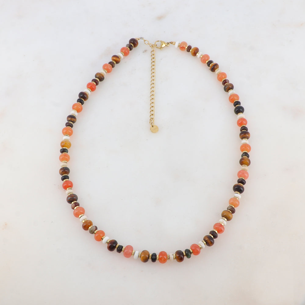 Collier avec pierres naturelles (39+7CM)