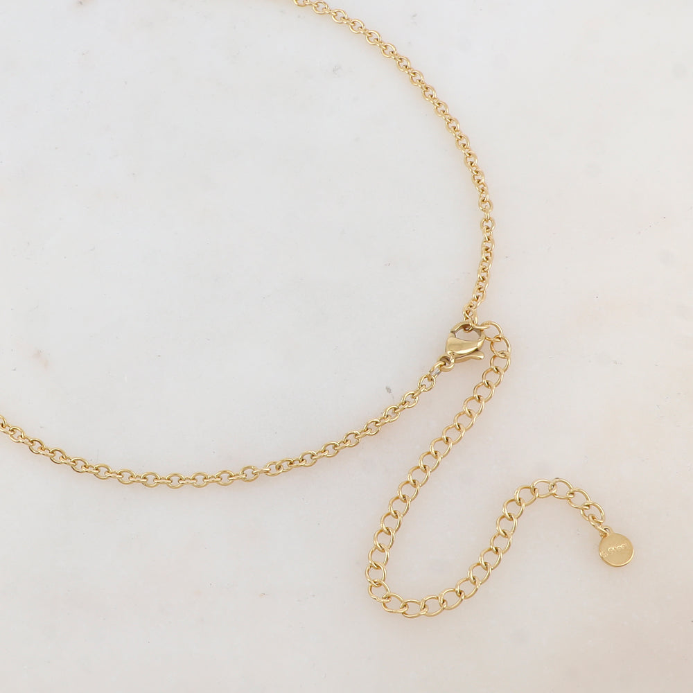Sautoir avec pendentif feuille (80+10CM)