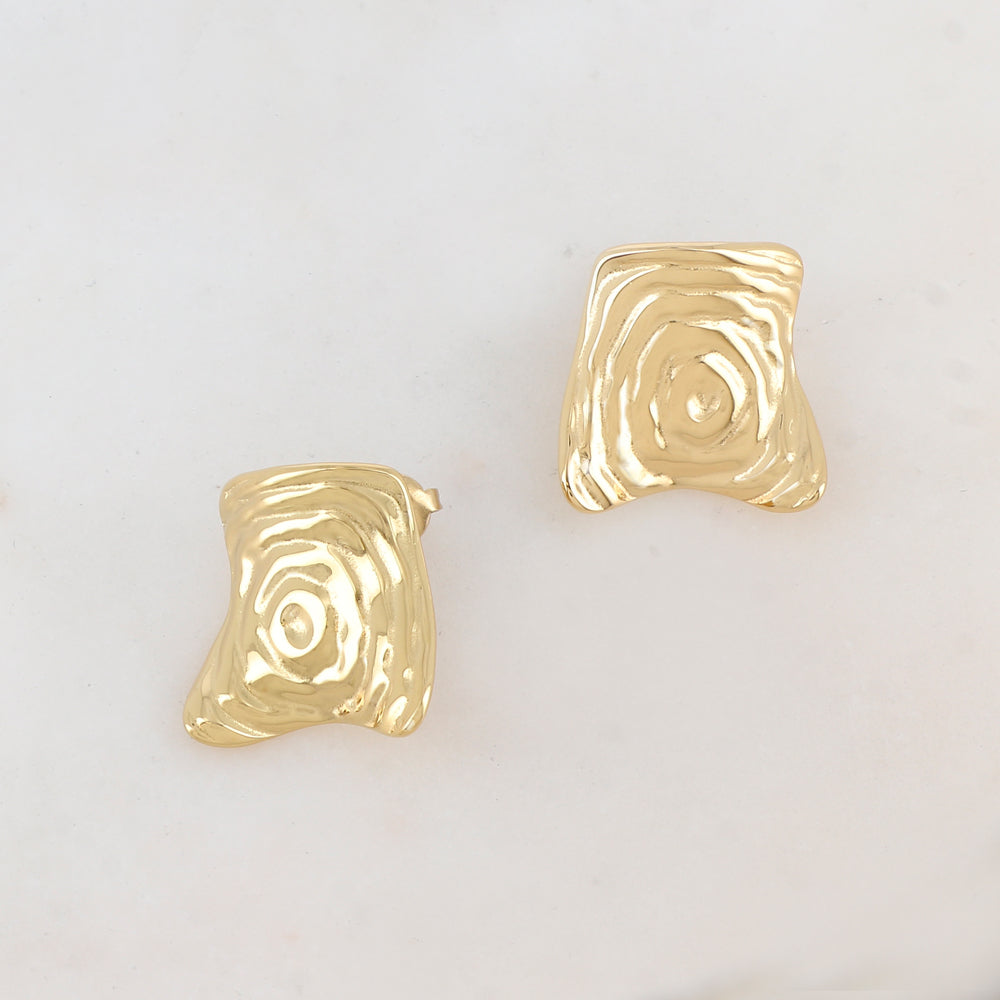 B.O à puce avec motif tourbillon 2,1 x 2,2 cm