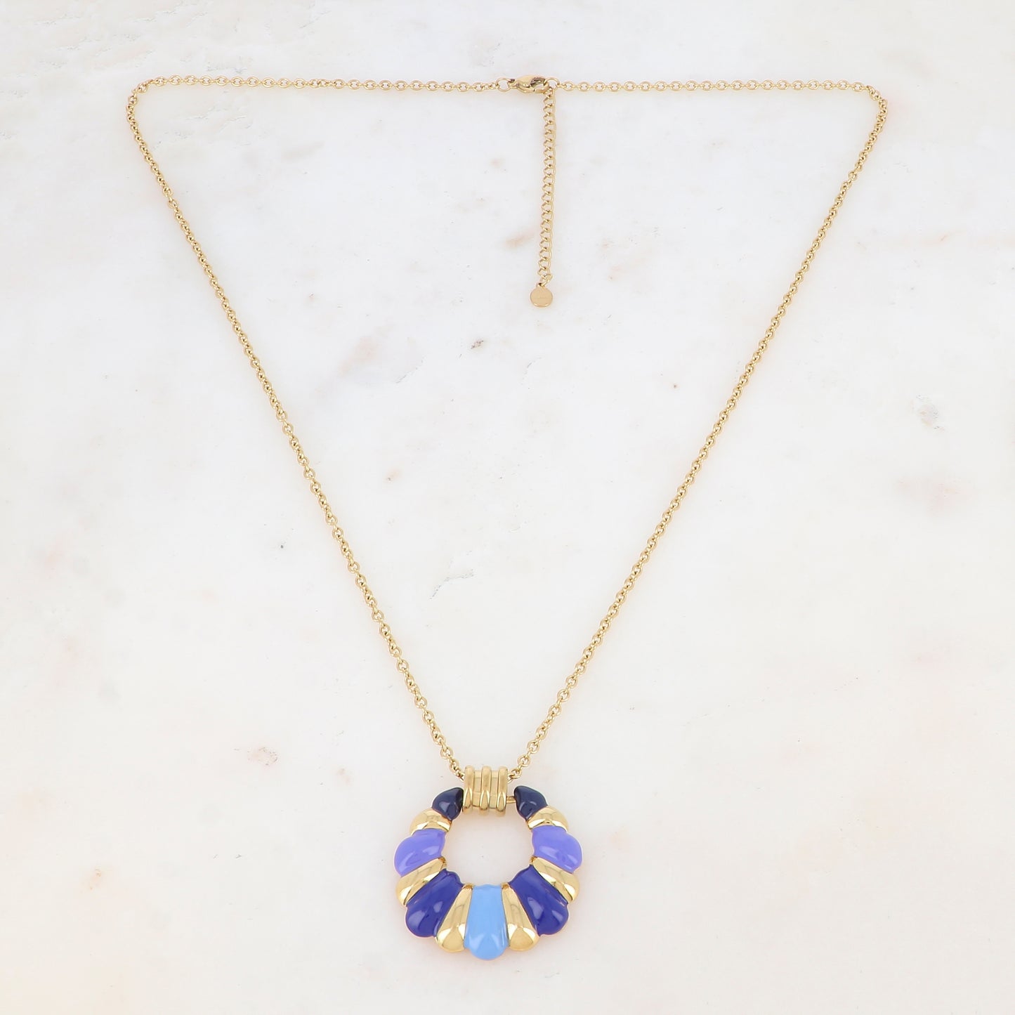 Collier avec pendentif émaillé (60+5CM)
