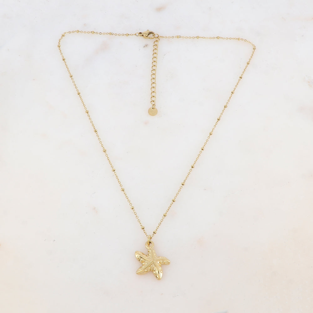 Collier avec pendentif étoile de mer (39+5CM)