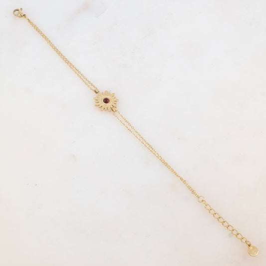 Bracelet avec fleur et nacre blanche