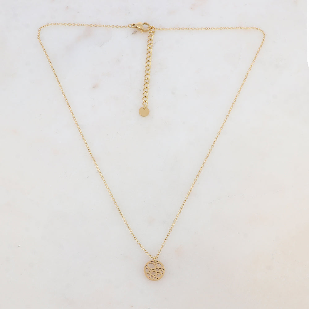 Collier avec pendentif rond ajouré (40+5CM)