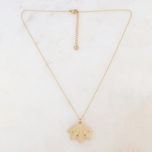 Collier avec pendentif feuille (40+5CM)