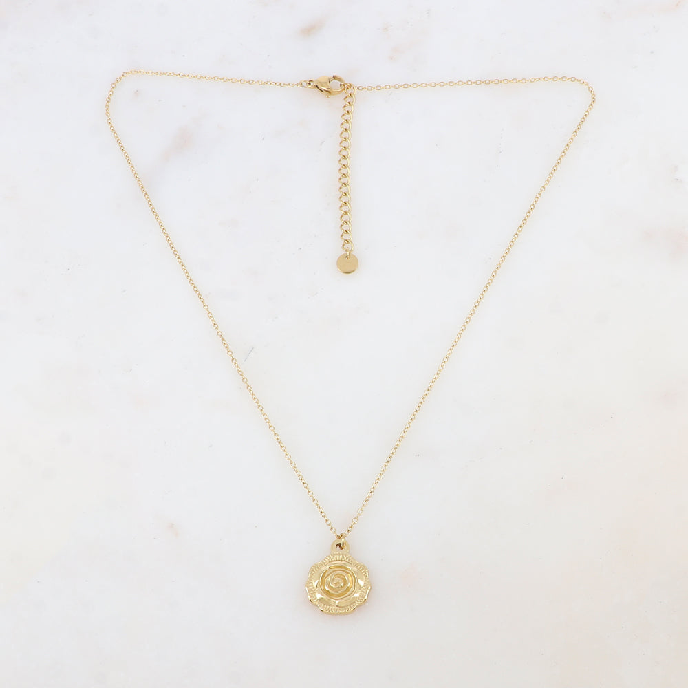 Collier avec pendentif fleur (40+5CM)