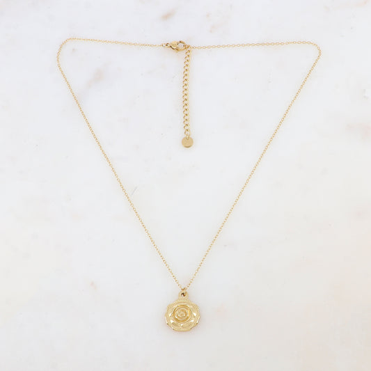 Collier avec pendentif fleur (40+5CM)