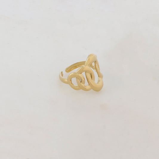 Bague fine avec maille plate