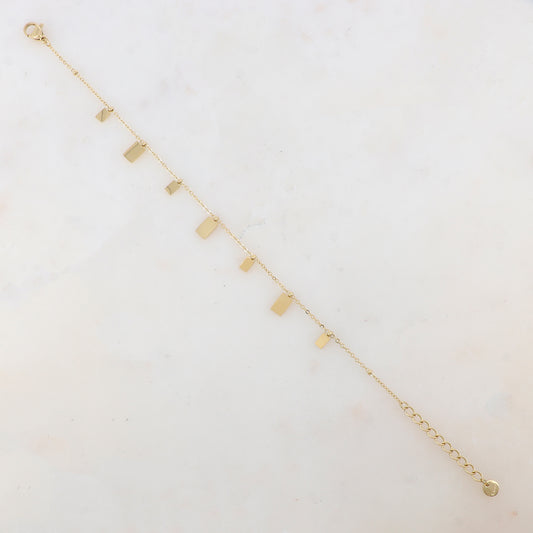 Bracelet avec pampilles rectangles