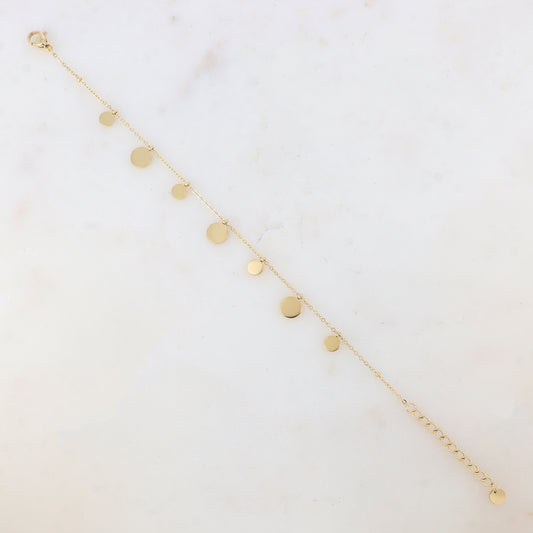 Bracelet avec pampilles rondes