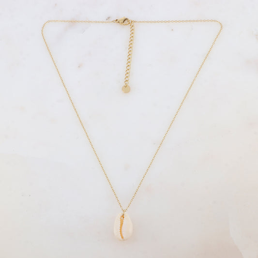 Collier avec pendentif cauri (40+5CM)