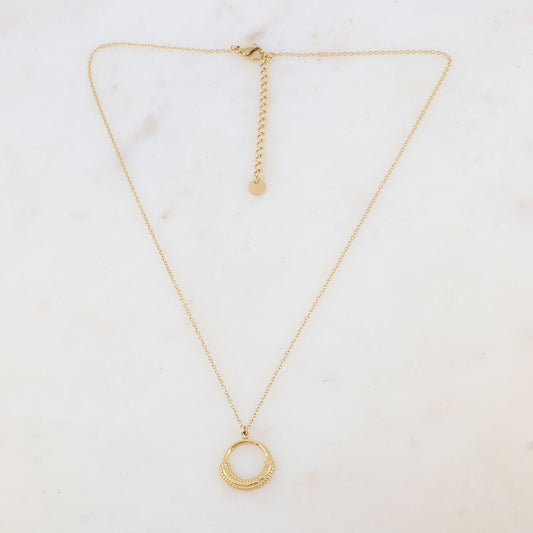 Collier avec pendentif anneau (40+5CM)