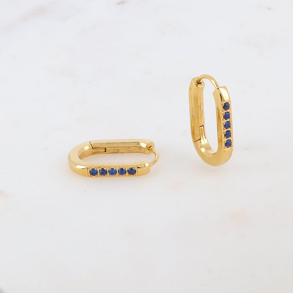 Créoles avec strass 1,2 X 2 CM