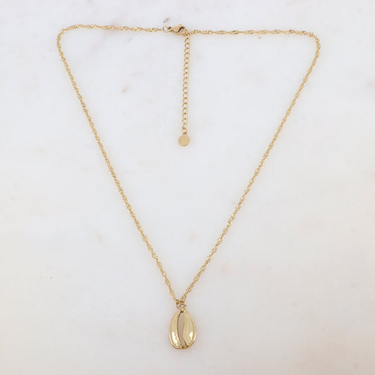Collier avec pendentif cauri (40+5CM)