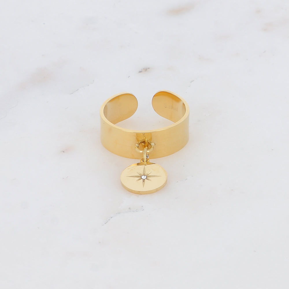 Bague étoile et strass