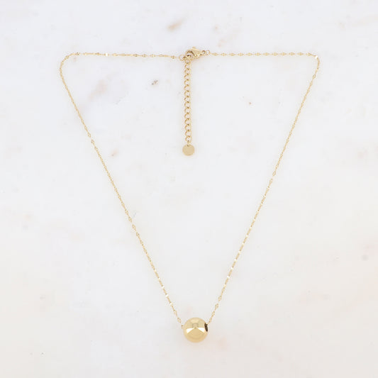 Collier avec pendentif boule (effet miroir) (40+5CM)