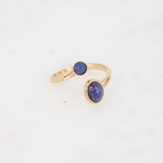 Bague avec pierre naturelle - Lapis lazulite