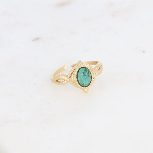 Bague avec pierre naturelle - Turquoise africaine