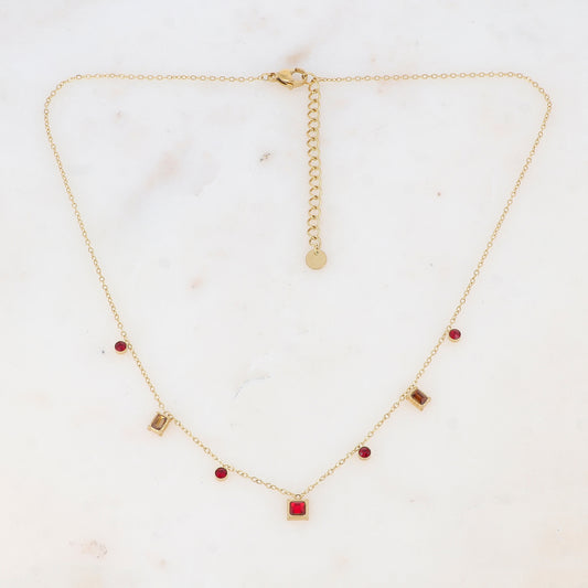 Collier avec oxyde de zirconium (39+5CM)