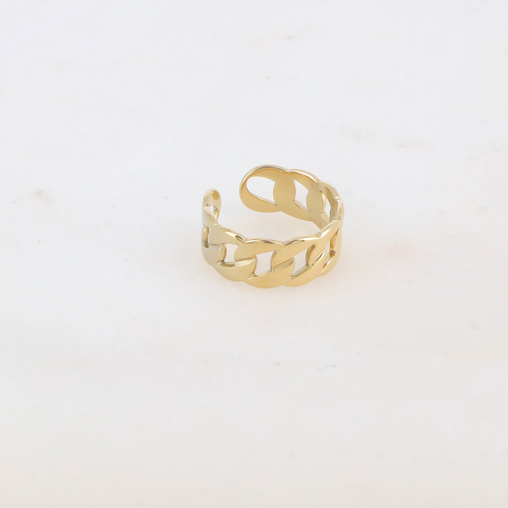 Bague en maille plate ajustable avec effet lisse