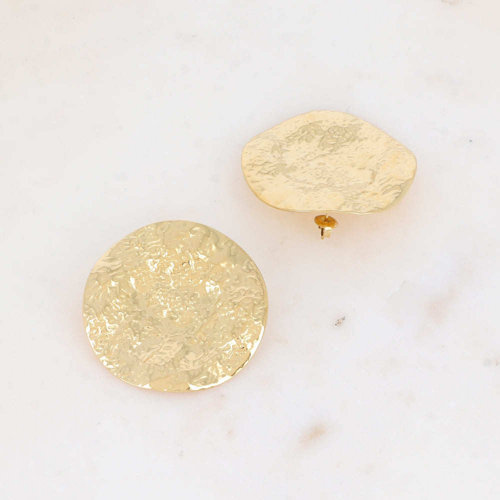 B.O. à puce avec pièce martelée 4,4 x 4,3cm