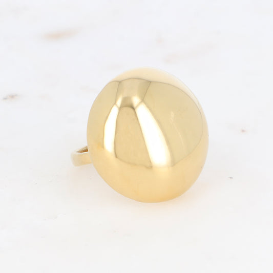Bague avec pièce ronde effet bombé