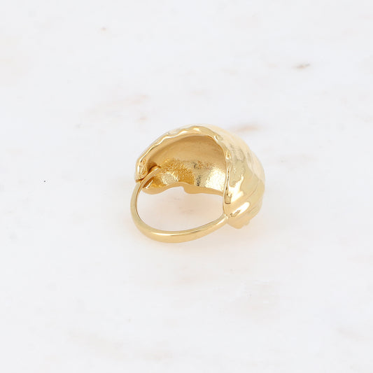 Bague - forme ovale texturée