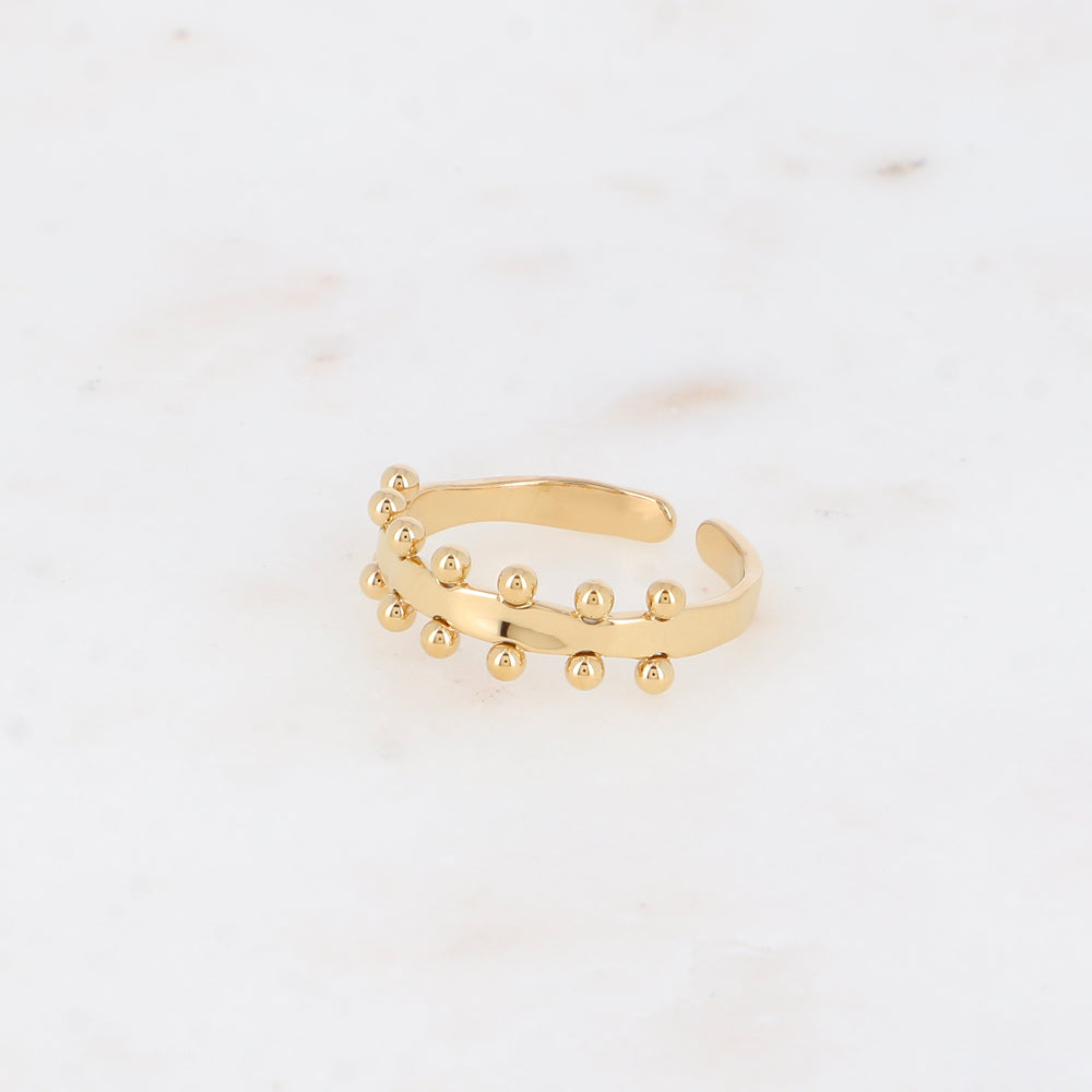 Bague - anneau lisse et boules