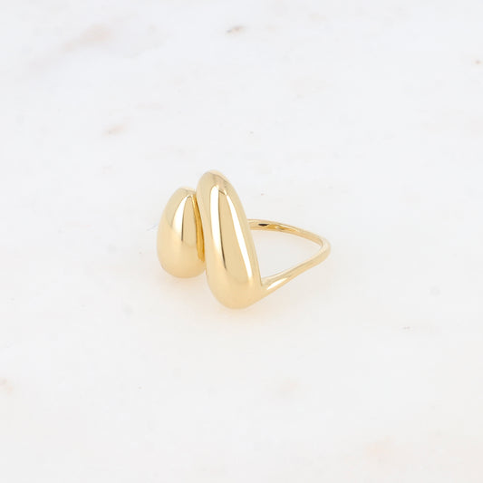 Bague ouverte - double ovale
