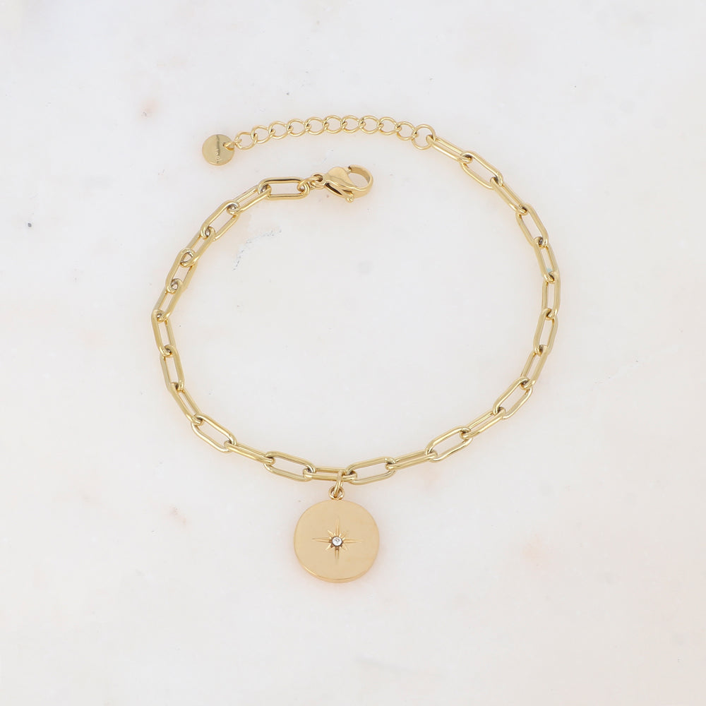 Bracelet maille avec étoile