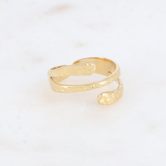 Bague martelée et texturée